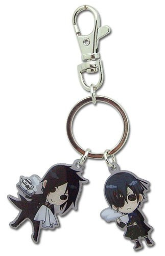 Great Eastern Entertainment Black Butler Sebastian   Ciel SD Metal Keychain