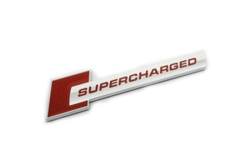 Supercharged Red Side Trunk Badge Emblem for Audi A3 A4 A5 A6 TT Q3 Q5 Q7 RS S Line