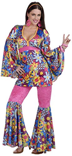 Forum Novelties Women s 60 s Revolution Hip Flower Child Go Go Costume Multi Standard