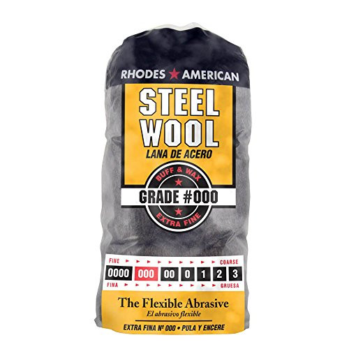 Steel Wool 12 pad Extra Fine Grade  000 Rhodes American Buff and Wax Steel Wool