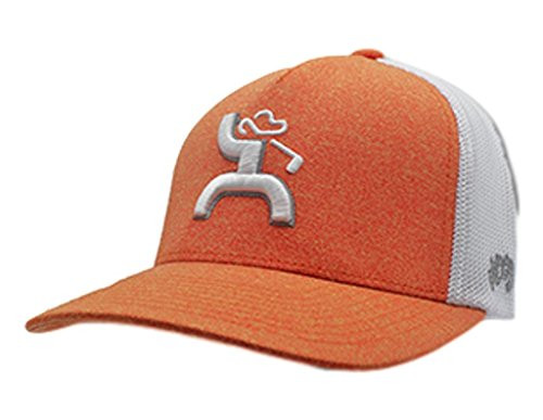 HOOEY Brand Coach Orange White L XL Flexfit Hat   1824ORWH 02