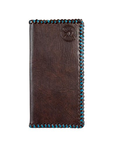 Hooey Brand Roughy Signature Turquoise Stitched Edge Leather Rodeo Wallet   1831137W5