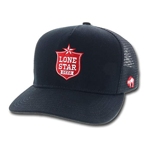 HOOey Lone Star Beer Patch Adjustable Snapback Hat  Black