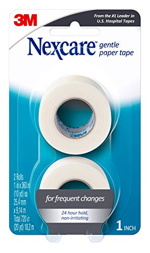 Nexcare Gentle Paper Carded First Aid Tape 1 in x 10 yds 2 rolls