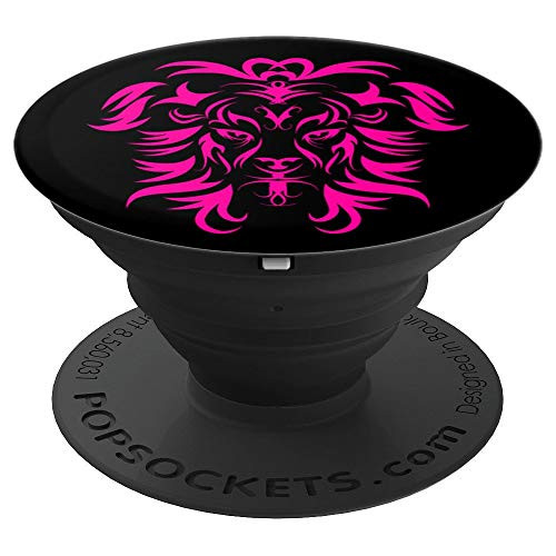 Pink Lion Tribal Tattoo Art PopSockets Grip and Stand for Phones and Tablets Pink Lion Tribal Tattoo Art PopSockets Grip and Stand for Phones and Tablets
