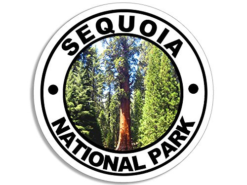 American Vinyl Round Sequoia National Park Sticker  ca California Tree rv Hike Camp SNP