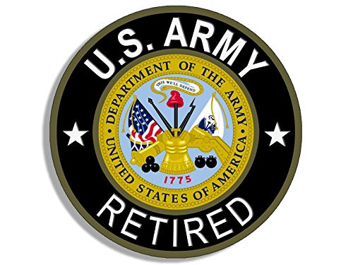 American Vinyl Round US Army Retired Sticker  us Unites States