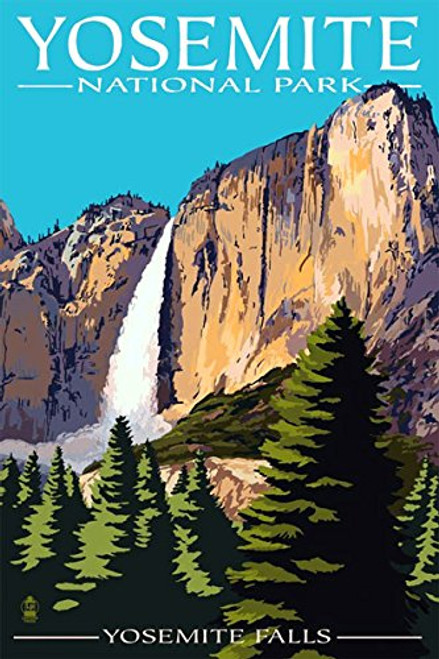 American Vinyl Yosemite Poster Art Bumper Sticker  rv National Park Hike ca