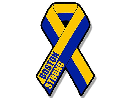 American Vinyl Ribbon Shaped Boston Strong Sticker  Mass Marathon Remember Run