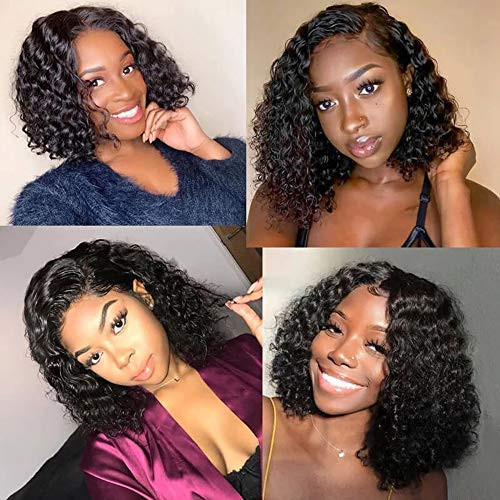 Human Hair Wigs 13x4 Lace Front Curly Hair Wig Short Curly Bob Wigs Pre Plucked and Bleached Knots Brazilian Human Hair Natural Color 8 Curly Bob Human Hair Wigs 13x4 Lace Front Curly Hair Wig Short Curly Bob Wigs Pre Plucked and Bleached Knots Brazilian Human Hair Natural Color 8 Curly Bob