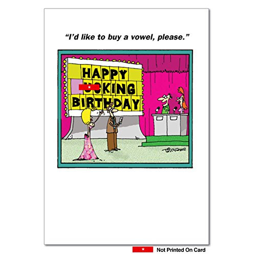 Spell It Out Funny Birthday Greeting Card with Envelope 463 x 675 Inch Game Show Cartoon Birthday Note Card for Men Women Bday Gratitude Gift Stationery 4366 Spell It Out Funny Birthday Greeting Card with Envelope 463 x 675 Inch Game Show Cartoon Birthday Note Card for Men Women Bday Gratitude Gift Stationery 4366