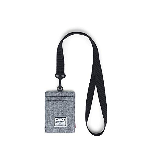 Herschel Supply Co Charlie Wallet Lanyard RFID Raven Crosshatch Lanyard Black One Size
