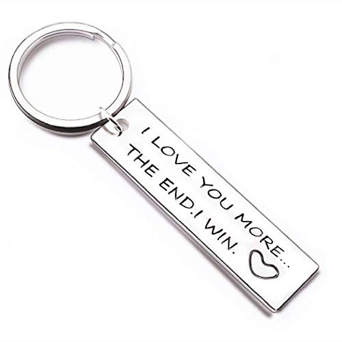 Couple Gifts Keychain for Boyfriend Girlfriend Him Her  Wedding Birthday Anniversary Gift for Husband Wife Hubby Wifey I love You More Christmas Jewelry