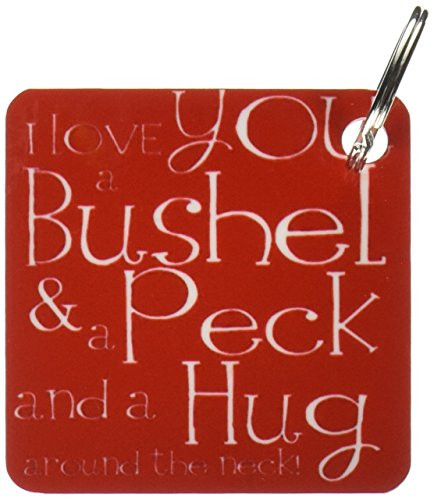 3dRose I Love You a Bushel and a Peck Red Key Chains Set of 2  kc 193475 1