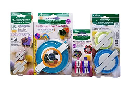 Clover Pom Pom Maker Set ~Includes All 7 Different Sizes