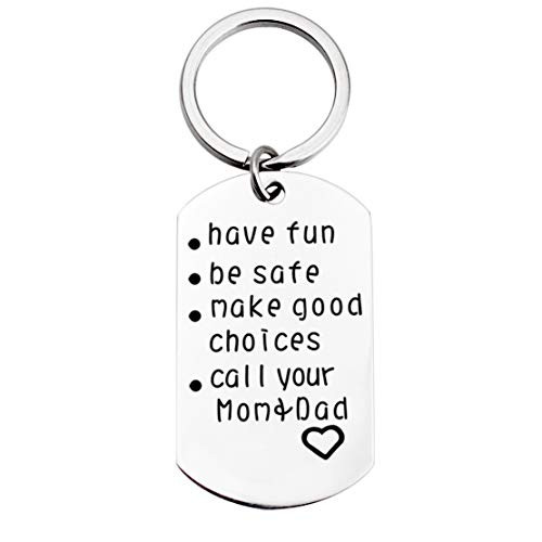 Drive Safe Key Chain   Key Chain Gifts from Parents to Kids Son Daughter   1 Set