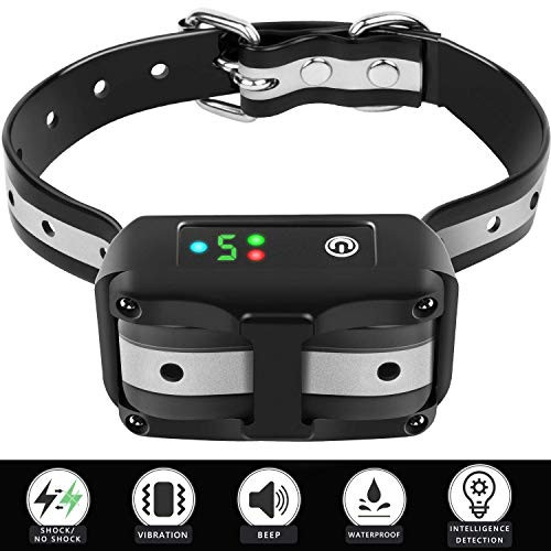 Rechargeable Bark Collar Upgraded   Anti Barking Collar for Dogs  Beep Vibration No Harm Shock   Humane Dog Bark Collar Stop Barking for Small Medium Large Dogs
