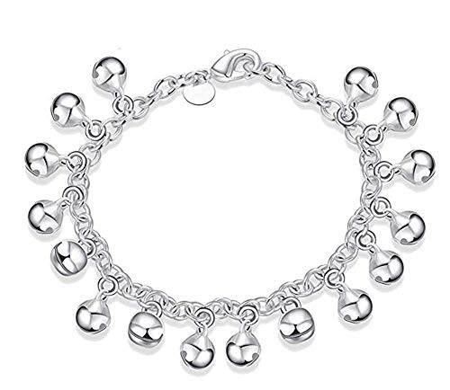 Aimys 925 Sterling Silver Adjustable Bells Chain Bracelet Anklet for Women Girls Gift Jingle Bells Bead Charm Bracelet Lady Jewelry Aimys 925 Sterling Silver Adjustable Bells Chain Bracelet Anklet for Women Girls Gift Jingle Bells Bead Charm Bracelet Lady Jewelry
