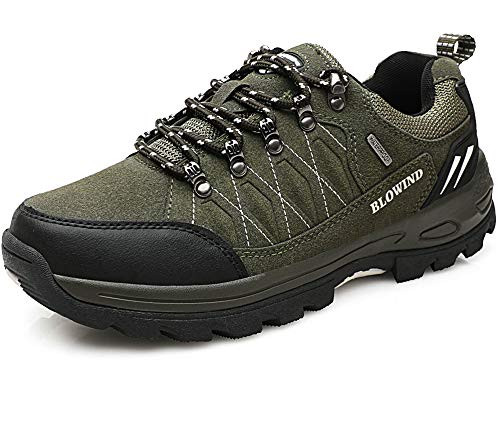 Blowind Men s Waterproof Hiking Shoes Sandproof Hiking Boots Outdoor Shoes Men Work Shoes Work Boots Walking Shoes with Arch Support for Men 574 Olive Green 125