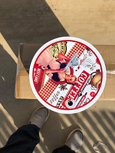 One of kind farm themed white round shaped storage tins, shabby chic, set of 3