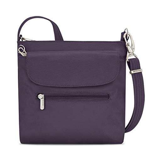 Travelon Women s Anti Theft Classic Mini Shoulder Bag Sling Tote Purple One Size