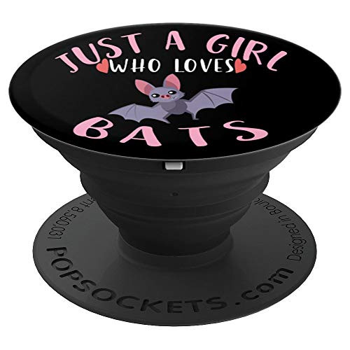 Just A Girl Who Loves Bats Cute Gift for Bat Lovers PopSockets Grip and Stand for Phones and Tablets