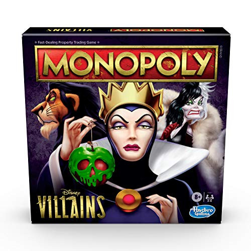 Hasbro Gaming Monopoly Disney Villains Edition Board Game for Kids Ages 8 and Up Play as a Classic Disney Villain Hasbro Gaming Monopoly Disney Villains Edition Board Game for Kids Ages 8 and Up Play as a Classic Disney Villain