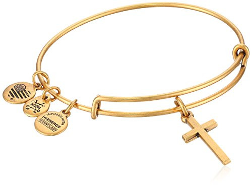Alex and Ani Womens Cross II EWB Bangle Bracelet Rafaelian Gold Expandable
