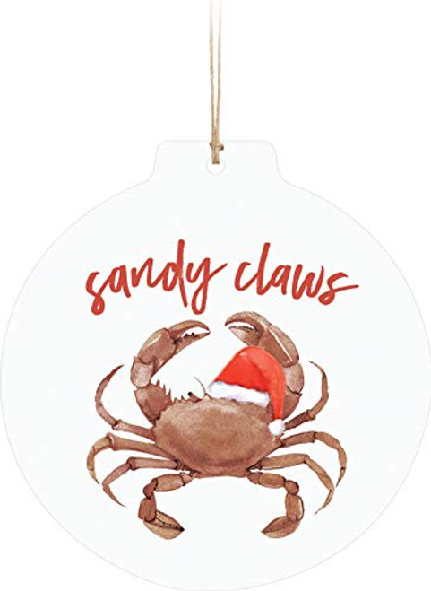 P Graham Dunn Sandy Claws Crab Rosy Red 3 x 3 Wood Decorative Hanging Figurine Ornament P Graham Dunn Sandy Claws Crab Rosy Red 3 x 3 Wood Decorative Hanging Figurine Ornament
