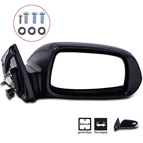 AUTOMUTO Black Side Mirror Right Side View Mirror Fit Compatible with 2005 2006 2007 2008 2009 2010 Scion tC Base Coupe Manual Folding Power Adjustment Turn Signal Light 8794021190