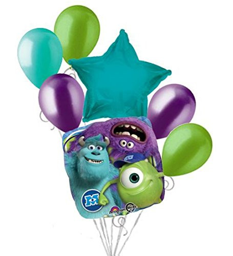 7 pc Monsters Inc Mike Sully Balloon Bouquet Party Decoration Disney Birthday
