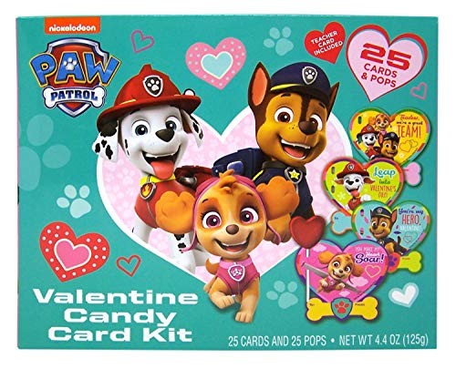 Paw Patrol Valentines Cards for Kids Candy Lollipops Exchange Kit 44 Ounce