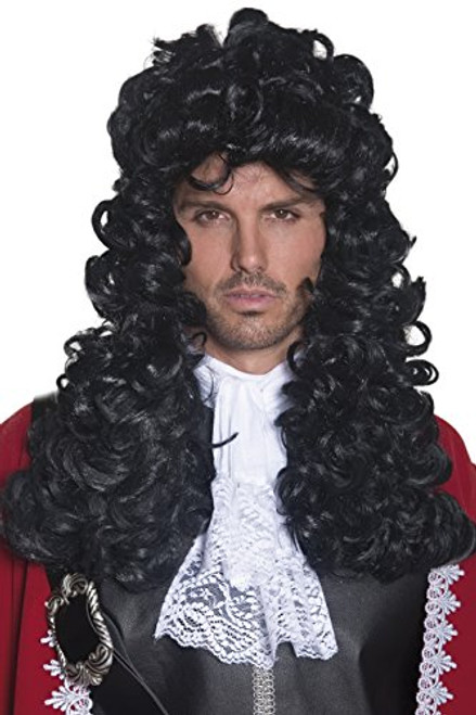 Smiffys mens Pirate Captain Costume Wig Black One Size US