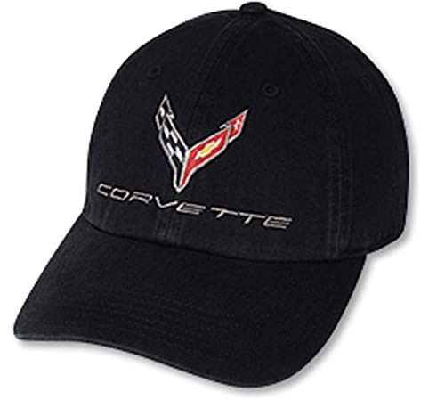 Gregs Automotive Compatible Corvette C8 Hat Cap in Black Garment Washed   Bundle with Driving Style Decal