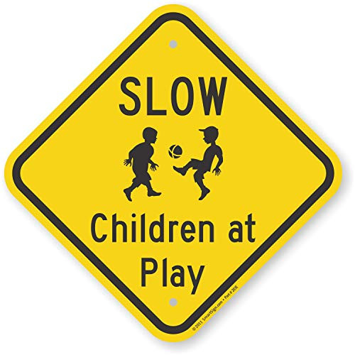 SmartSign  Slow   Children At Play  Sign   12  x 12  Aluminum