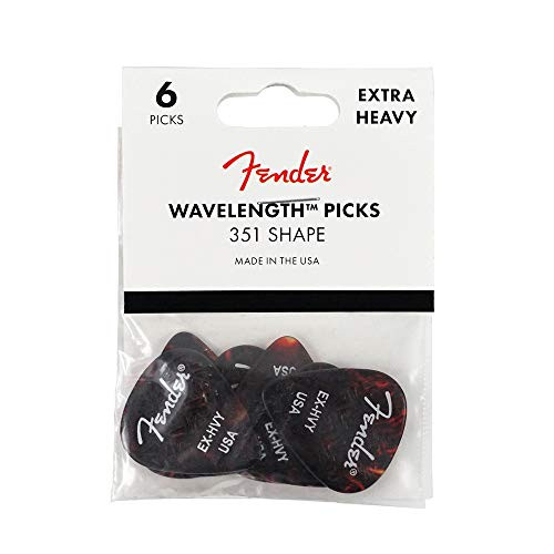 Fender 351 Shape Tortoise Shell Extra Heavy Guitar Pick  6