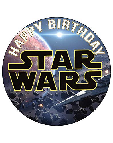 75 Inch Edible Cake Toppers  STAR WARS LOGO Themed Birthday Party Collection of Edible Cake Decorations
