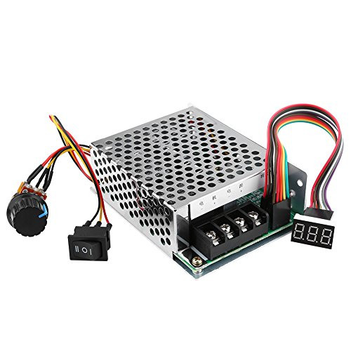 Motor Speed Controller DC10V 55V PWM Brushed DC Motor Speed Controller Adjustable Driver CW CCW Reversible Switch with Digit Display