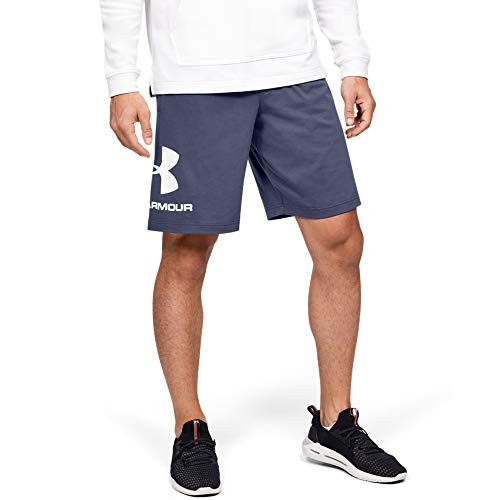 Under Armour Under Armour Men s Sportstyle Cotton Graphic Short Blue Ink  497  Onyx White Medium