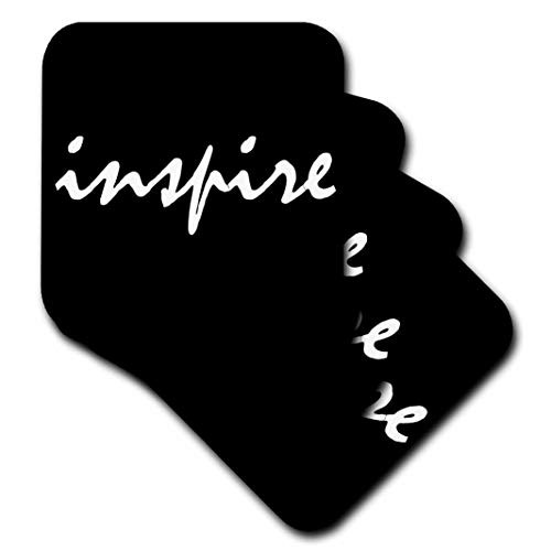 3dRose Inspire Black Background Ceramic Tile Coasters Set of 4 CST 218505 3 3dRose Inspire Black Background Ceramic Tile Coasters Set of 4 CST 218505 3