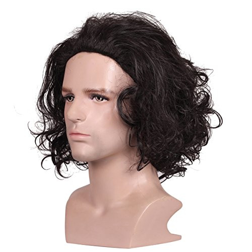 ColorGround Short Curly Black Halloween Cosplay Wig