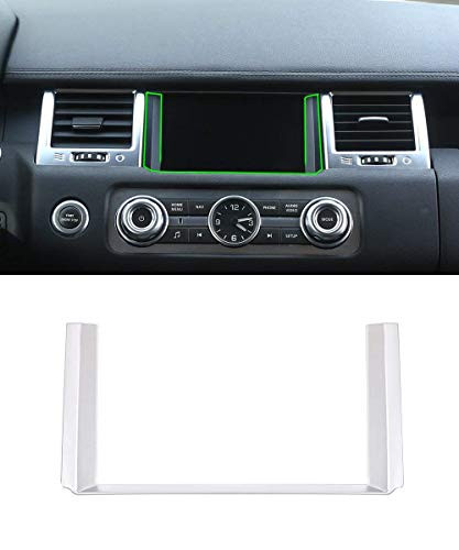 Car Interior GPS Navigation Panel Decoration Frame Trim 1pc For Land Rover Range Rover Sport 2010 2013  Silver