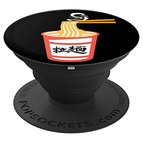 Cup Of Japanese Ramen Noodles   Ramen Lovers   Black PopSockets Grip and Stand for Phones and Tablets