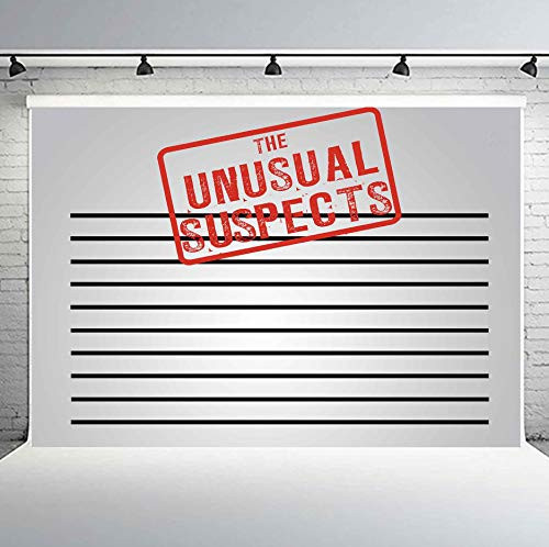 PHMOJEN Mugshot Backdrop 10x7ft The Unusual Suspects Theme Photography Background Party Photo Shoot Props LHPH783