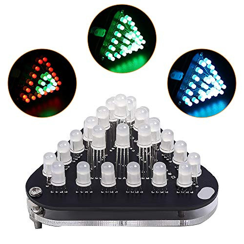 WHDTS RGB LED Flashing Lights DIY Kit Full Color Decorative Breathing Lamp 23 Display Effects DIY LED Light Module for Soldering Practice Electronics Learning   Decoration