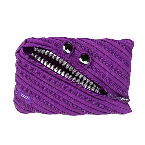ZIPIT Grillz Big Pencil Case Cosmetic Makeup Bag Purple