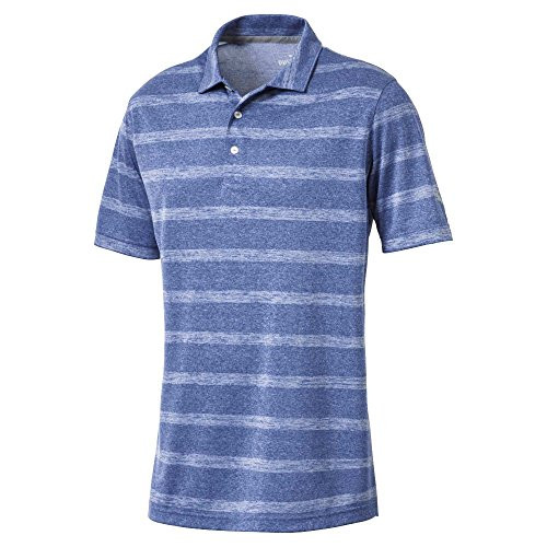 Puma Golf Men s 2017 Pounce Stripe Polo Small Sodalite Blue