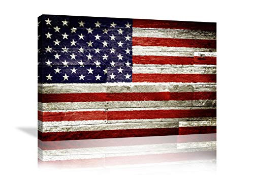 Vintage American Flag Wall Art Stars Stripes on Wooden Background Wall Art Canvas Print US USA Themed Home Decor Pictures for Living Room Bedroom Painting Poster Framed Ready to Hang 36 x24 Vintage American Flag Wall Art Stars Stripes on Wooden Background Wall Art Canvas Print US USA Themed Home Decor Pictures for Living Room Bedroom Painting Poster Framed Ready to Hang 36 x24