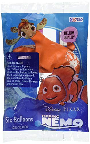 Pioneer Balloon Company 6 Count Finding Nemo Latex Balloons 12  Assorted