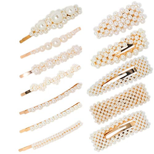IoYoI Pearl Hair Clips for Women Girls Fashion Sweet Artificial Pearl Alligator Clips Barrettes Bobby Pins Snap Clips Decorative Hair Accessories for Party Wedding Daily Applies 12 pcs Pearl Gold IoYoI Pearl Hair Clips for Women Girls Fashion Sweet Artificial Pearl Alligator Clips Barrettes Bobby Pins Snap Clips Decorative Hair Accessories for Party Wedding Daily Applies 12 pcs Pearl Gold